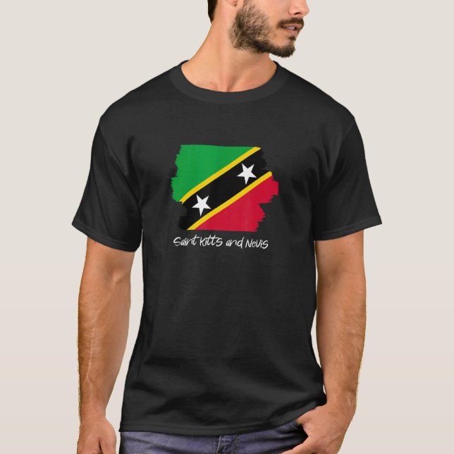 Flag Saint Kitts und Nevis T-Shirt (Vorderseite)