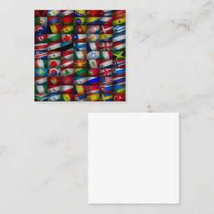 Flag-Sammlung Quadratische Visitenkarte
