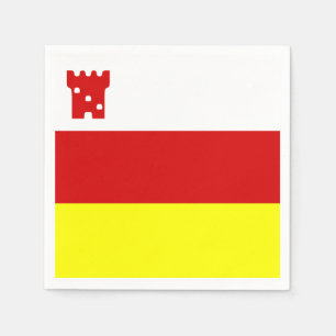 Flag Santa Barbara, Kalifornien Paper Napkins Serviette