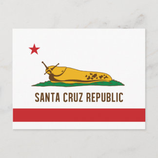 Flag Santa Cruz Republic Banana Slug Postkarte