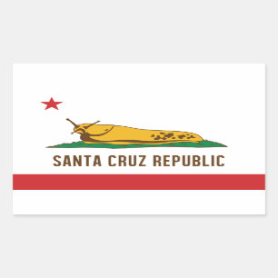 Flag Santa Cruz Republic Banana Slug Rechteckiger Aufkleber