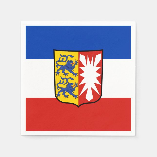 Flag Schleswig-Holstein Papier Napkins Serviette (Vorderseite)