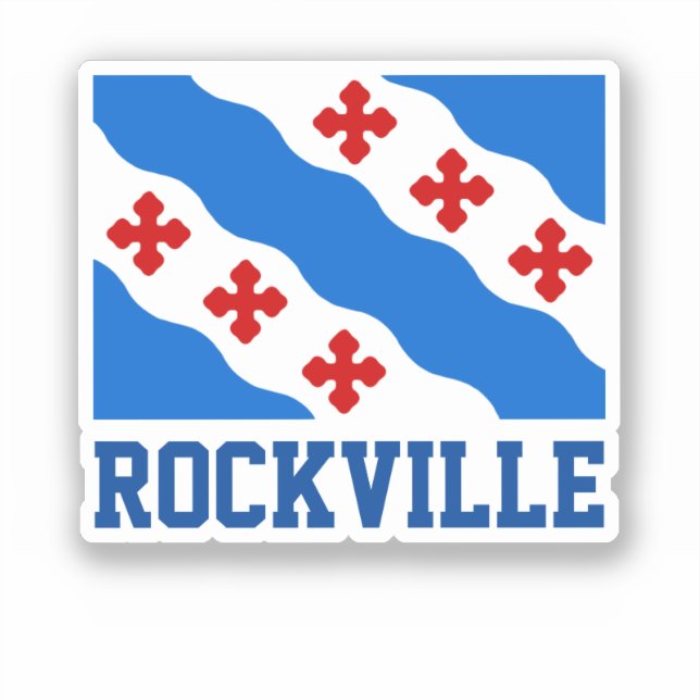Flag/Siegel Rockville, MD Aufkleber (Vorderseite)