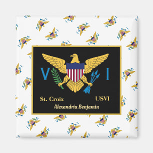 Flag St. Croix USVI Jungfrau Magnet