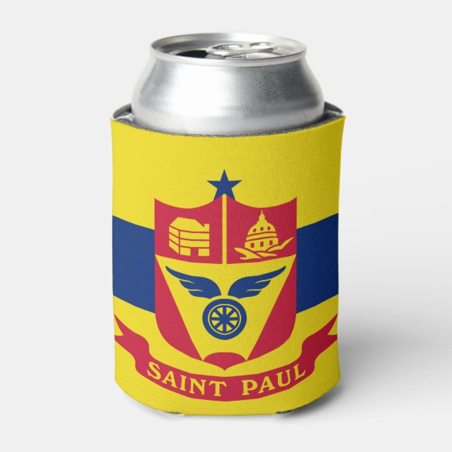 Flag St. Paul, Minnesota Can Cooler Dosenkühler (Kanne Vorderseite)