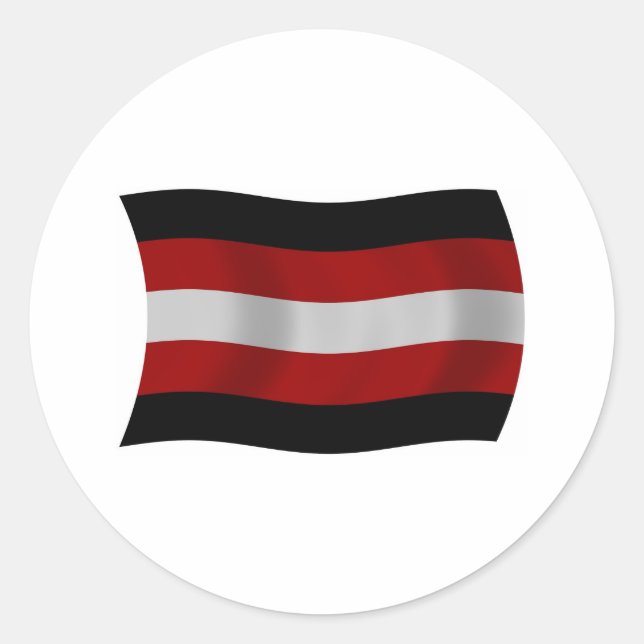 Flag-Sticker Runder Aufkleber (Vorderseite)