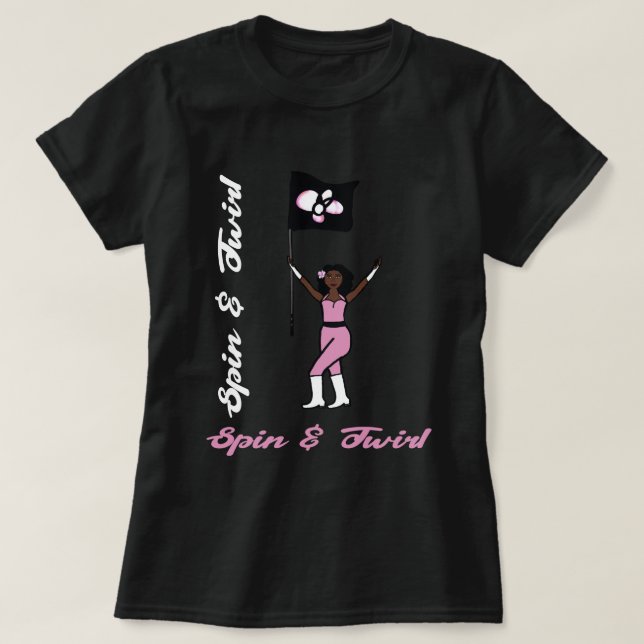 Flag T - Shirt Rosa Blume (Design vorne)