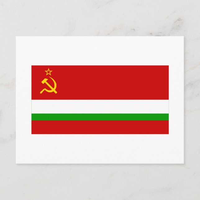 Flag Tadschik SSR Postkarte (Vorderseite)