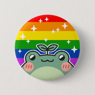 Flag-Taste für LGBT-Fahne mit Regenbogen Button