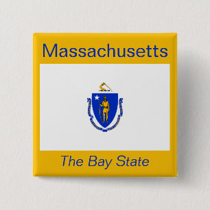 Flag-Taste für Massachusetts Button