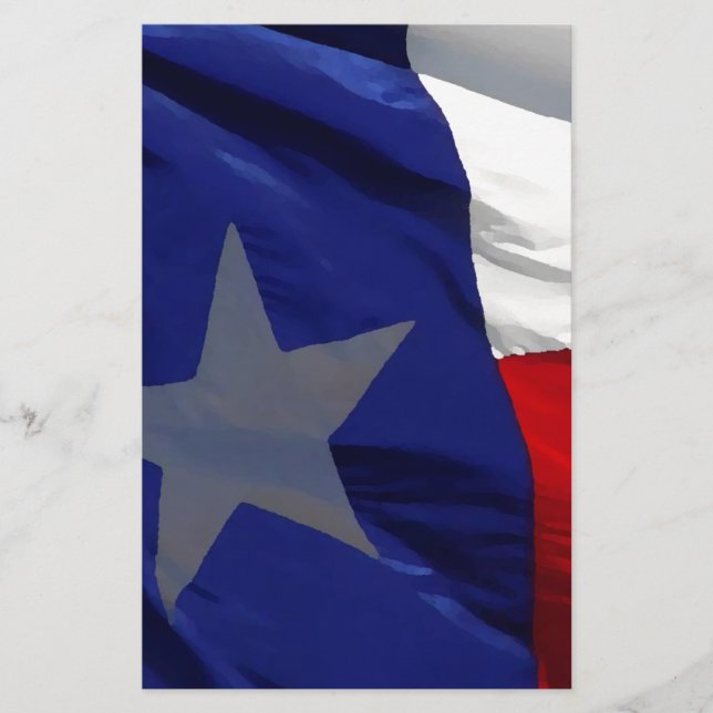 Flag Texas Pop Art Briefpapier (Vorderseite)