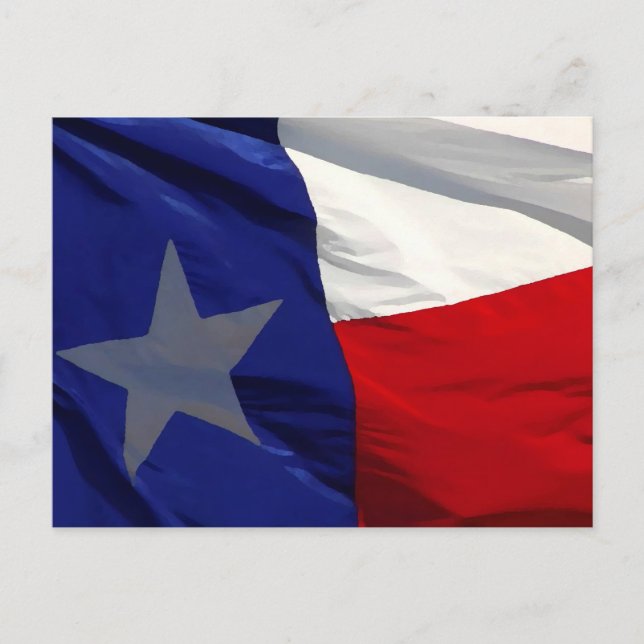 Flag Texas Pop Art Postkarte (Vorderseite)
