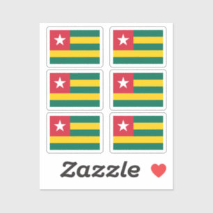 Flag Togo Collection Packung mit 6 Aufkleber