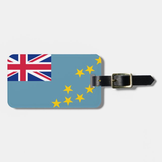Flag Tuvalu Easy ID Personal Gepäckanhänger (Vorderseite horizontal)