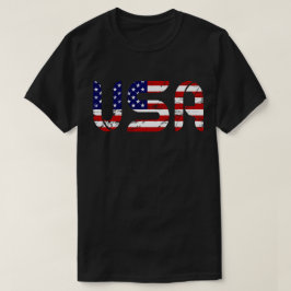 Flag-Typografie der erschütterten USA T-Shirt