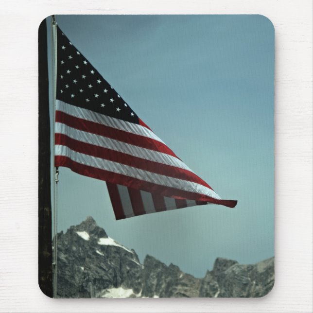 Flag über Teton Mousepad (Vorne)