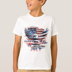 Flag und Adler der Vereinigten Staaten. 4. Juli. T-Shirt