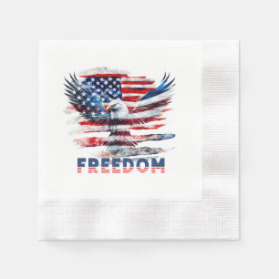 Flag und Adler der Vereinigten Staaten.Freiheit. Serviette
