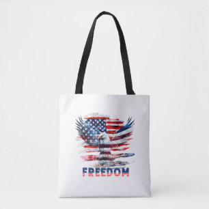 Flag und Adler der Vereinigten Staaten.Freiheit. Tasche