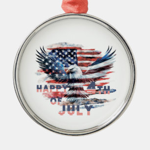 Flag und Adler der Vereinigten Staaten. Unabhängig Ornament Aus Metall