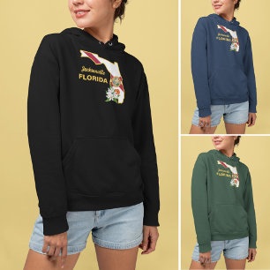 Flag und Blume Orange Blossom für benutzerdefinier Hoodie