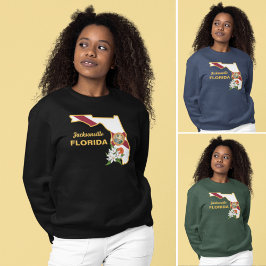 Flag und Blume Orange Blossom für benutzerdefinier Sweatshirt