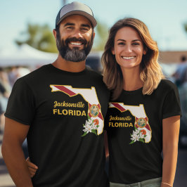 Flag und Blume Orange Blossom für benutzerdefinier T-Shirt