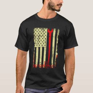 Flag und Ironworker Tools Funny Ironworker T-Shirt