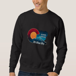 Flag und Mountain Styled Mt Blue Sky Colorado Sweatshirt