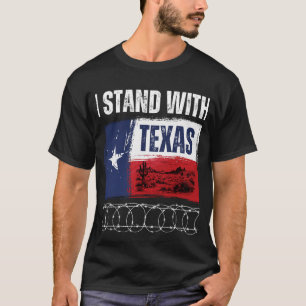 Flag USA Staat Texas ich Stand with Texas T-Shirt