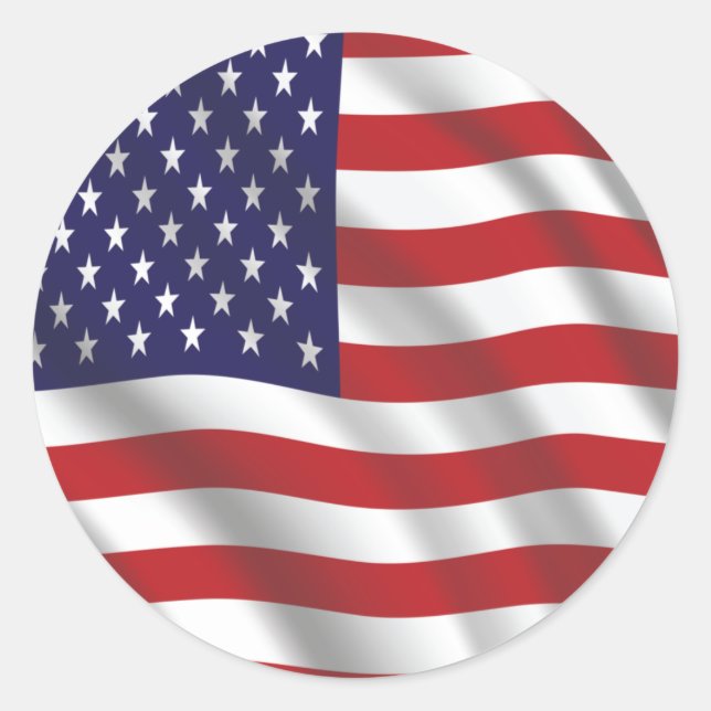 Flag usa United Staaten America Runder Aufkleber (Vorderseite)