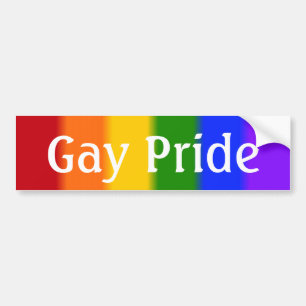 Flag-Version 2 (Text) für Gay Pride Autoaufkleber