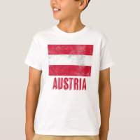Flag von Österreich "Grunge" Look.
