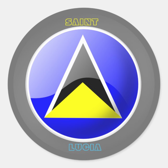 FLAG VON ST. LUCIA AUF STICKER (Vorderseite)