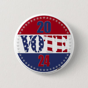 Flag VOTE USA 2024 Button
