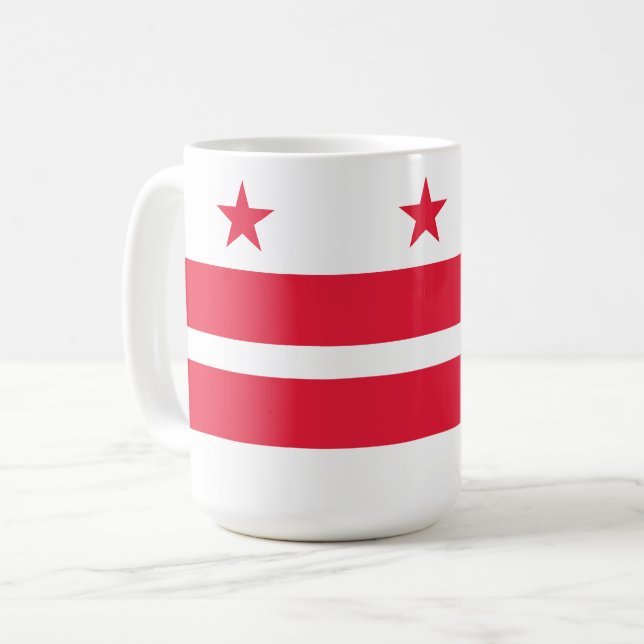 Flag Washington DC Kaffeetasse (Vorderseite Links)