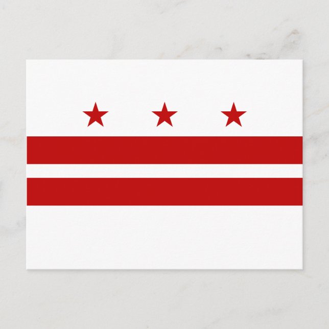 Flag Washington DC Postkarte (Vorderseite)