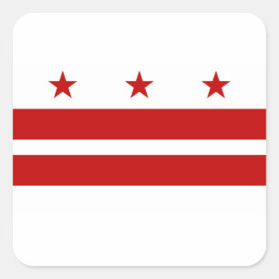 Flag Washington DC Quadratischer Aufkleber