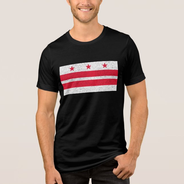 Flag Washington DC Tri-Blend Shirt (Vorderseite)