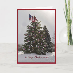 Flag Weihnachtsbaum Feiertagskarte