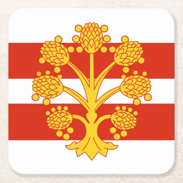 Flag Westmorland Square Paper Untersetzer (Vorderseite)