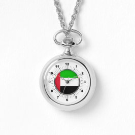 Flag Wraparound Silver Watch in FrauenEmirates Armbanduhr