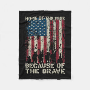 Flag Zuhause des freien wegen des tapferen Veteran Fleecedecke