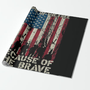 Flag Zuhause des freien wegen des tapferen Veteran Geschenkpapier