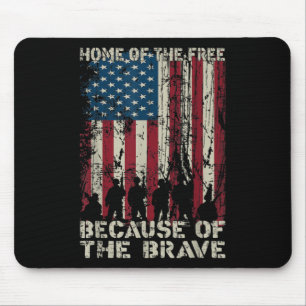 Flag Zuhause des freien wegen des tapferen Veteran Mousepad
