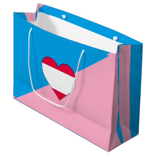 Flag zum Alter-Play-Prix Große Geschenktüte (Vorderseite Schrägansicht)