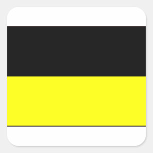 Flagge Aachens, Deutschland Quadratischer Aufkleber