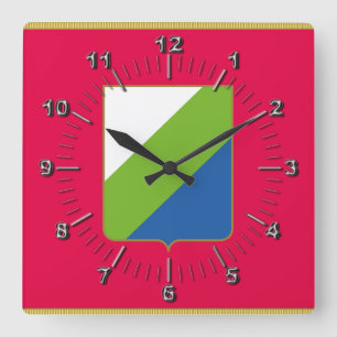 Flagge Abruzzen (Italien) Quadratische Wanduhr