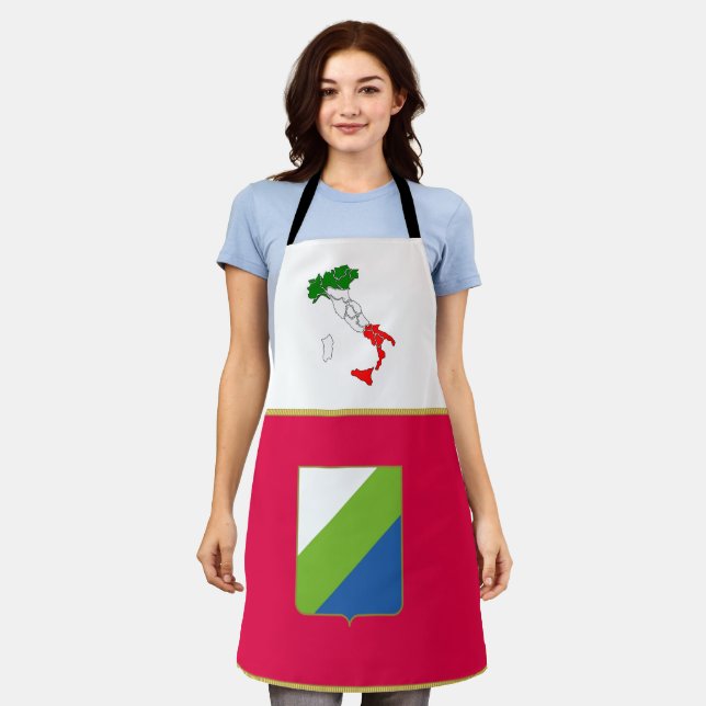Flagge Abruzzen (Italien) Schürze (Getragen)