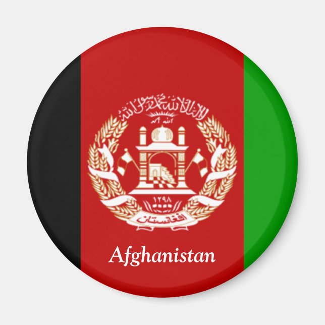 Flagge Afghanistans Magnet (Vorne)
